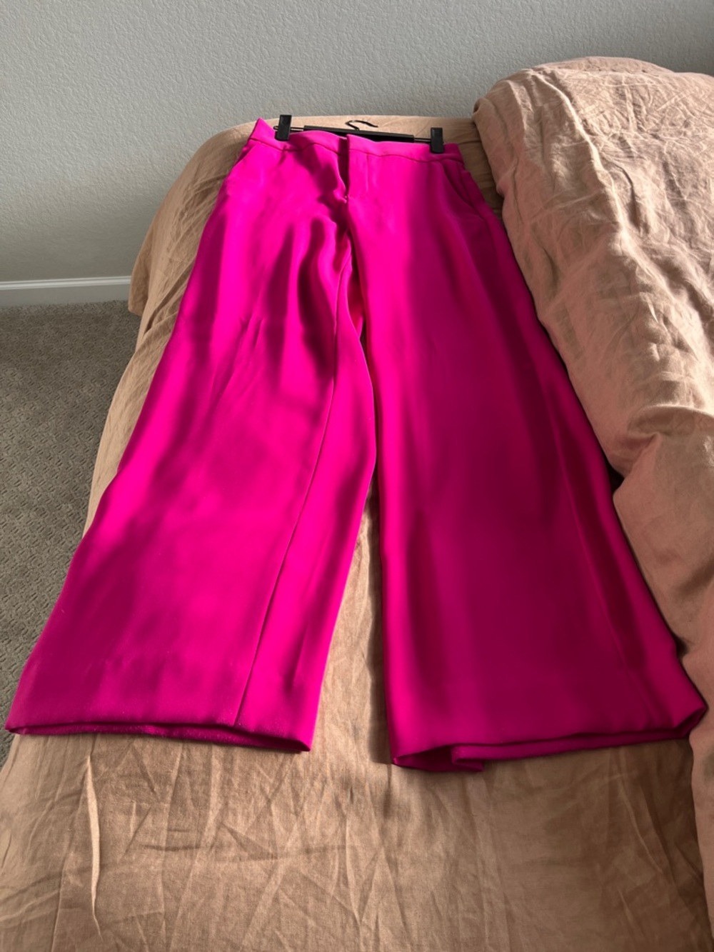 Banana Republic Wide-Leg Magenta Dress Pants